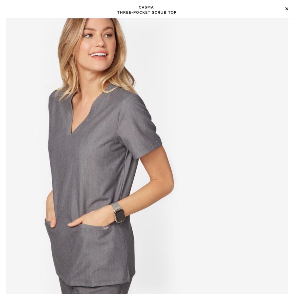 FIGS Small Scrub Set in Heather Graphite